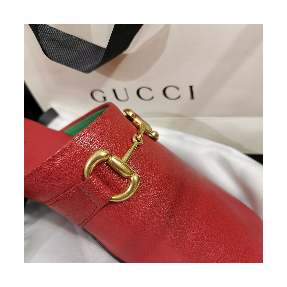 Gucci Leather Slipper 604075 Red