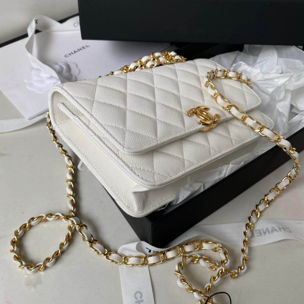 Chanel Grained Calfskin Wallet on Chain AP3019