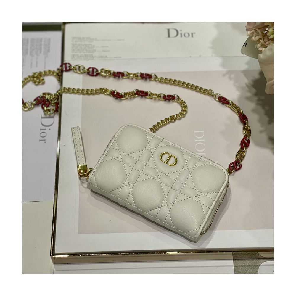 Christian Dior Mini Caro Zipped Pouch S5087