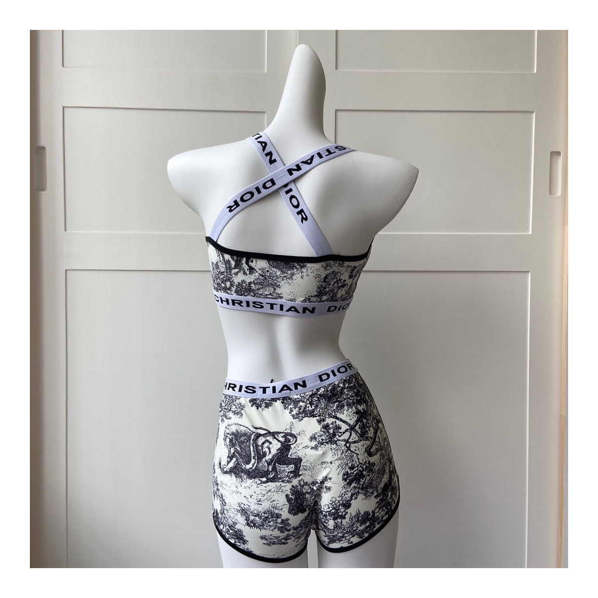 Christian Dior Toile de Jouy Two Piece Swimsuit 259469