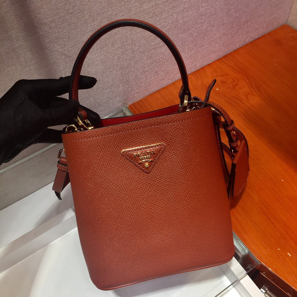 Prada Saffiano Leather Medium Panier Bag 1BA212