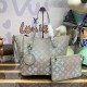 Louis Vuitton Mahina Leather Blossom MM Bag M23387 Gray