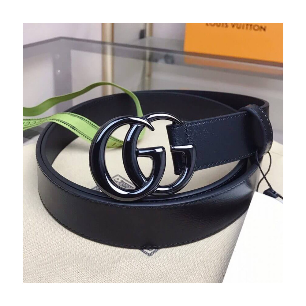 Gucci GG Marmont 30mm Thin Belt 414516 Black