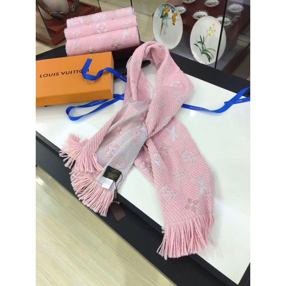 Louis Vuitton Logomania Rainbow Scarf M73057 Pink