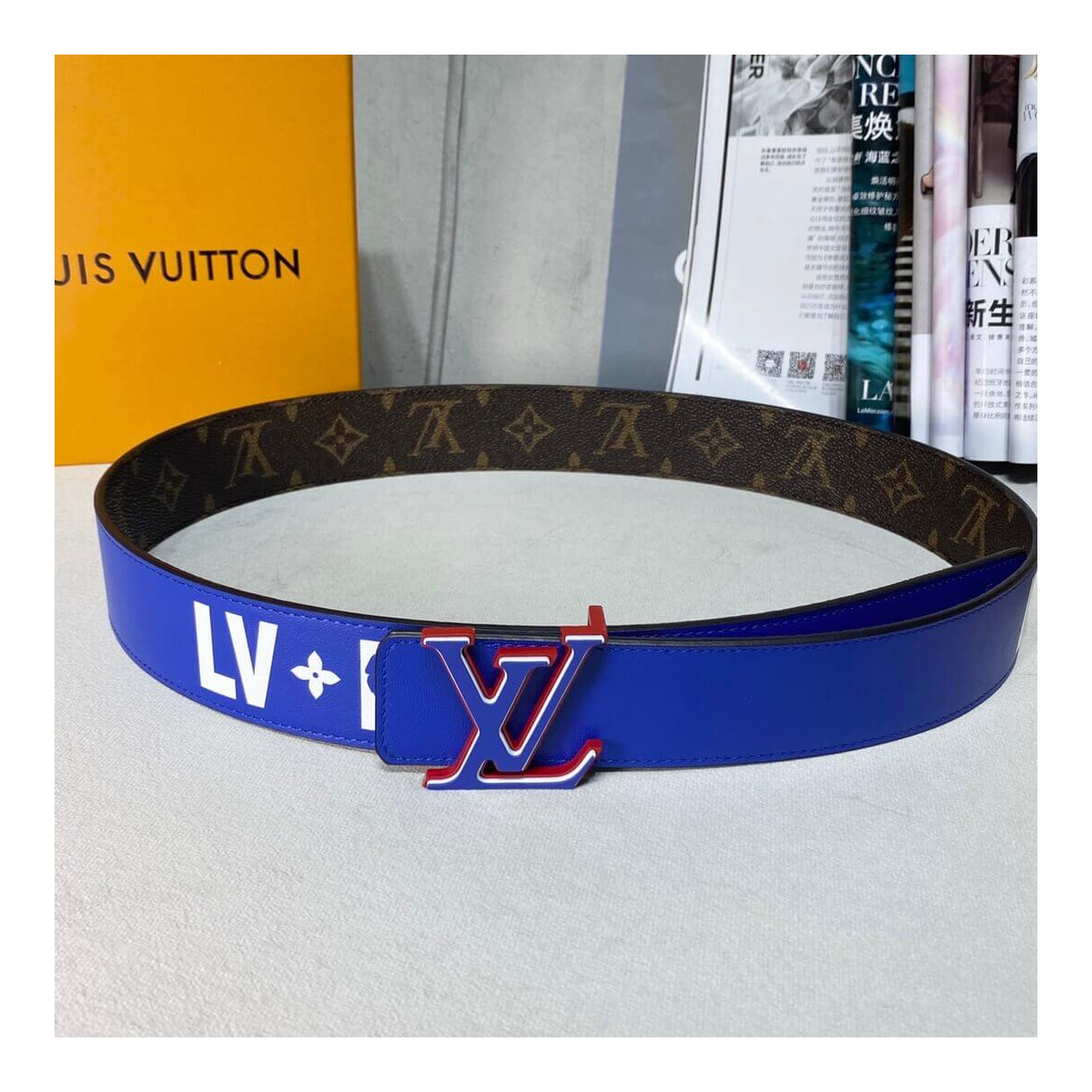 LV x NBA LV 3 Steps 40MM Reversible Belt MP278V