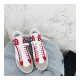 Chanel High Top with Chain Sneakers G35600 White / Red