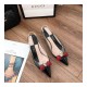 Gucci Eleonor Strawberry Patent Slingback Pumps 286148 Black