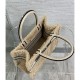 Christian Dior Small Book Tote Beige Cannage Shearling M1265