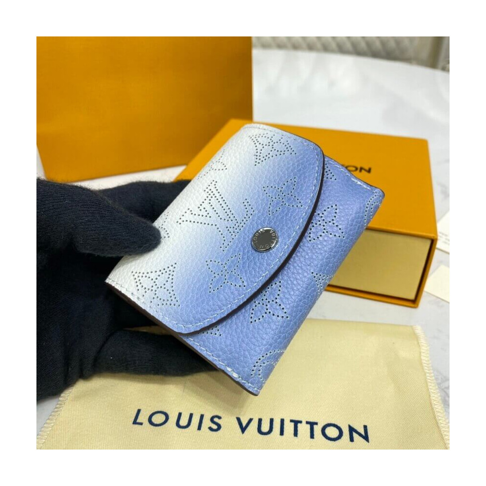 Louis Vuitton Iris XS Wallet in Blue Gradient Mahina Perforated Leather M63033