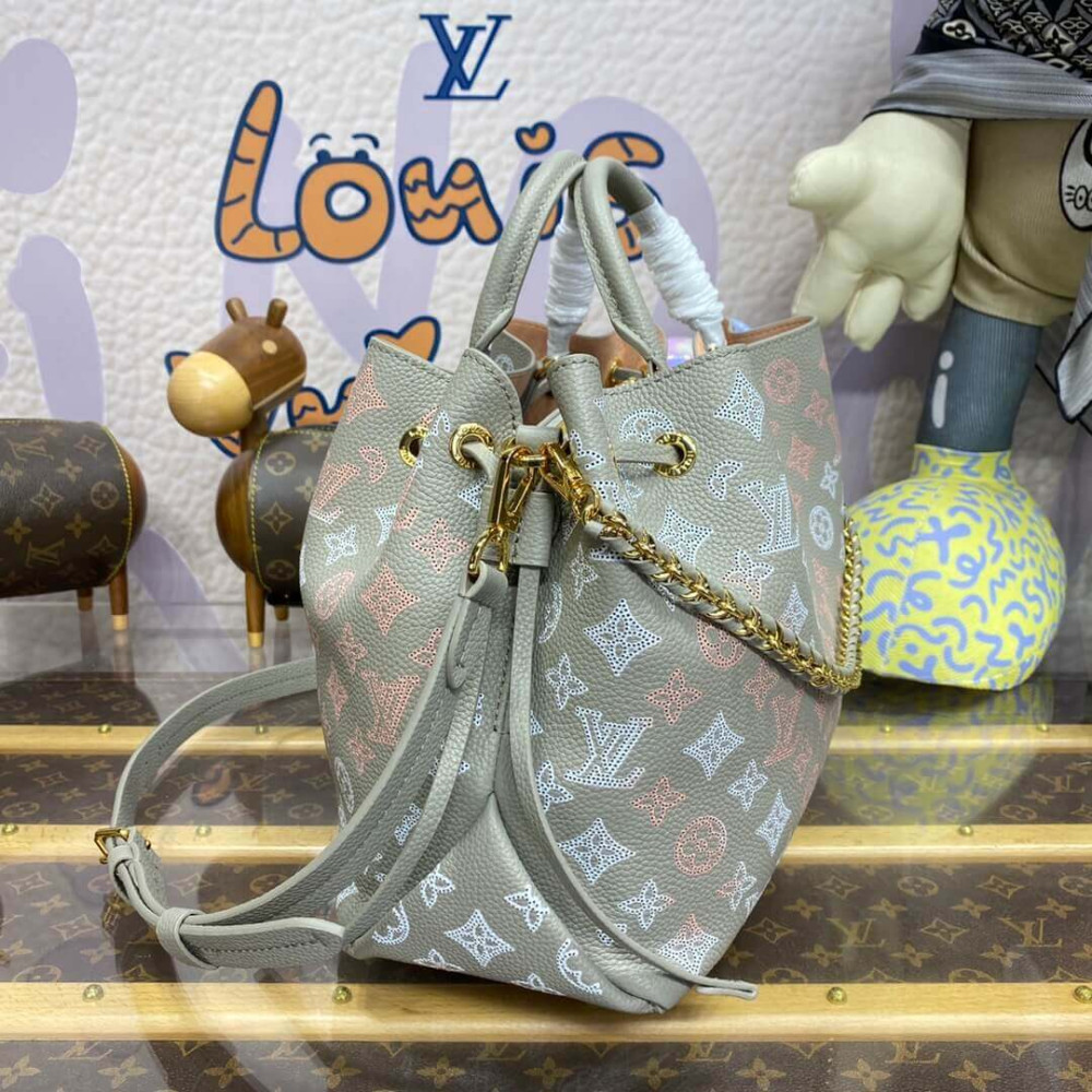 Louis Vuitton Mahina Leather Bella Tote M23395 Gray