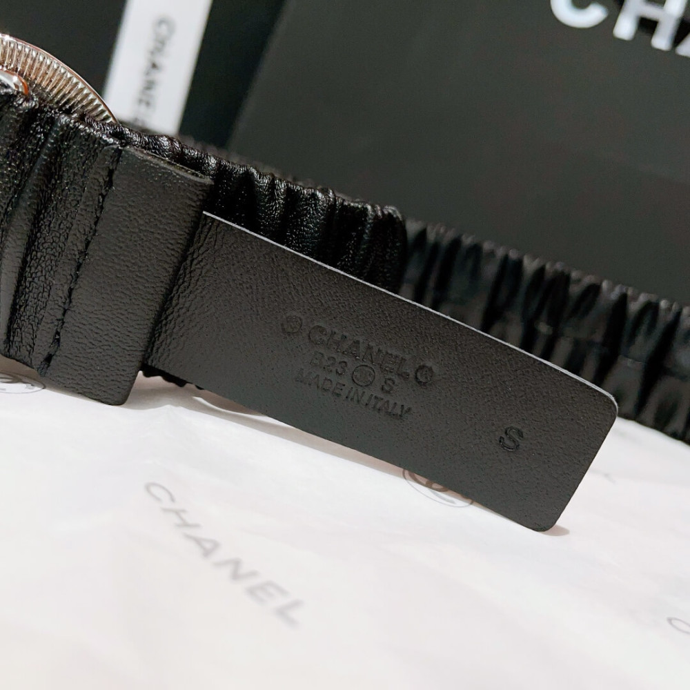 Chanel Elastic Waistbelt Black AA9142