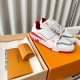 Louis Vuttion LV Trainer Sneaker Red 1ABFBA