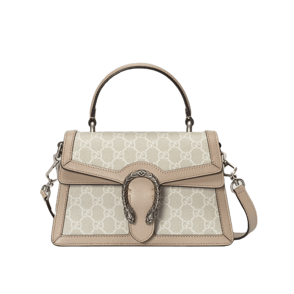 Gucci Small Dionysus Top Handle Bag 739496 Oatmeal Leather Trim