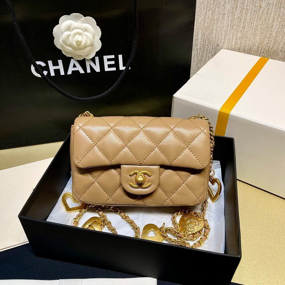 Chanel Mini Flap Bag Heart Chain AS3456