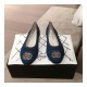 Chanel Denim Logo Ballerinas G35780