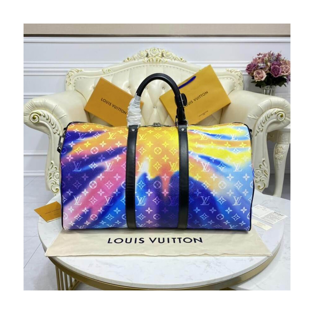 Louis Vuitton Colorful Diffuse Keepall Bandouliere 50 M45758