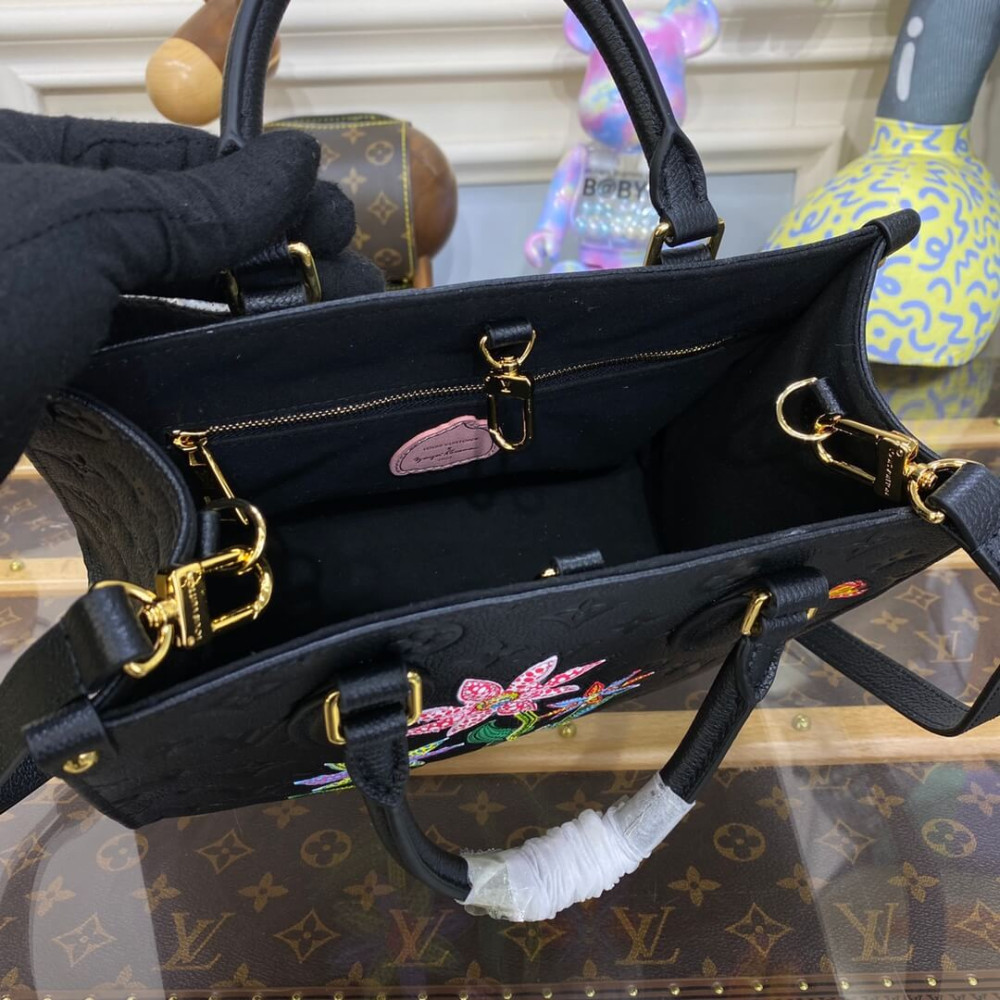 LV x YK OnTheGo PM with Flower Marquetry M21732