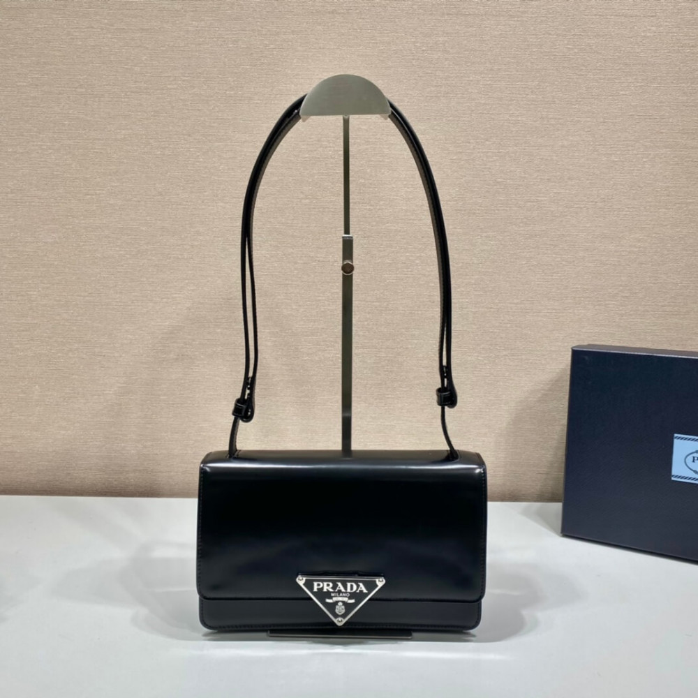 Prada Embleme Brushed-Leather Bag 1BD321