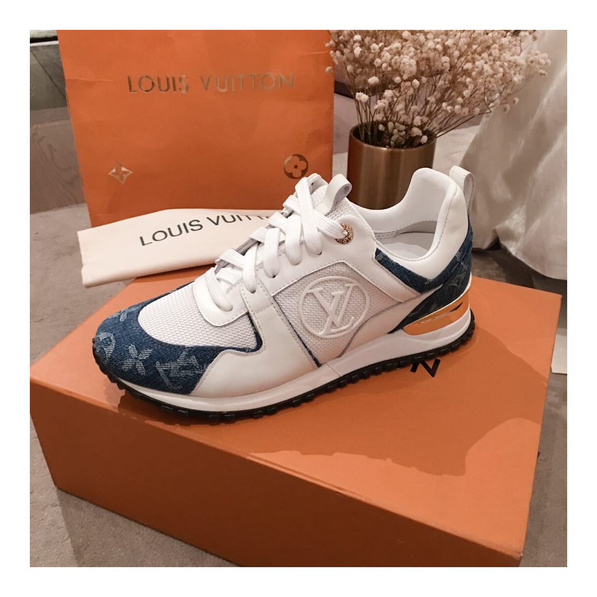 Louis Vuitton Monogram Denim Run Away Sneaker 1A4WP7 Blue