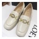 Gucci Zumi Leather Mid-Heel Loafer 575832 White