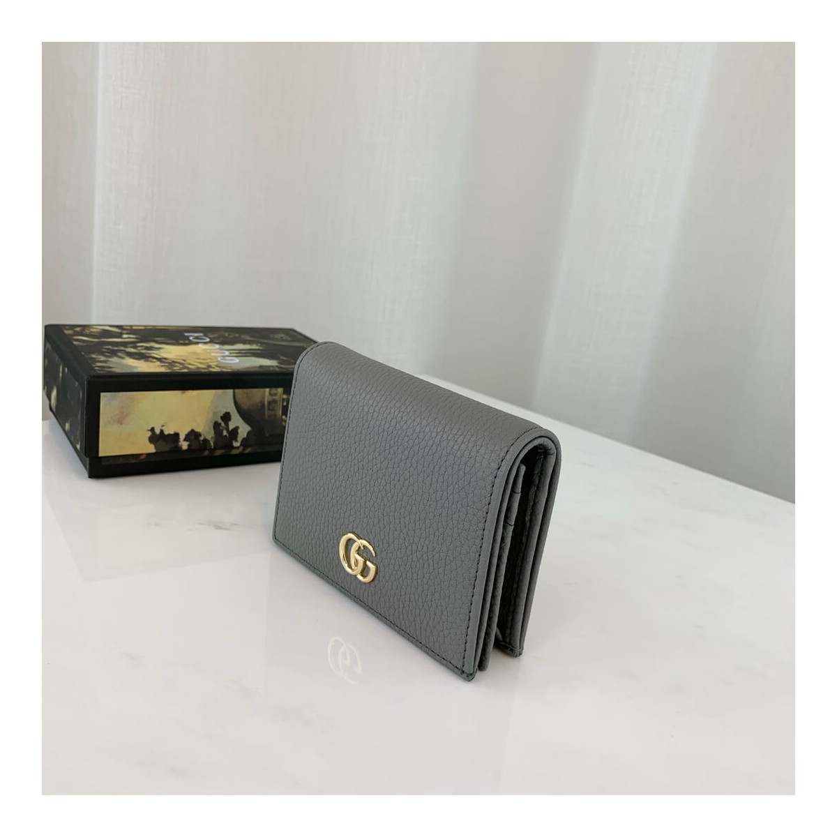 Gucci Leather Card Case Wallet 456126