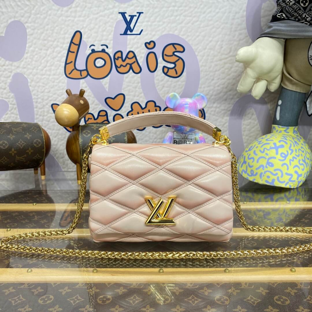 Louis Vuitton GO-14 MM Bag M23568 Beige/Pink