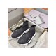 Balenciaga Speed 2.0 Knit Sock Sneakers 617239 Metallic Black/White