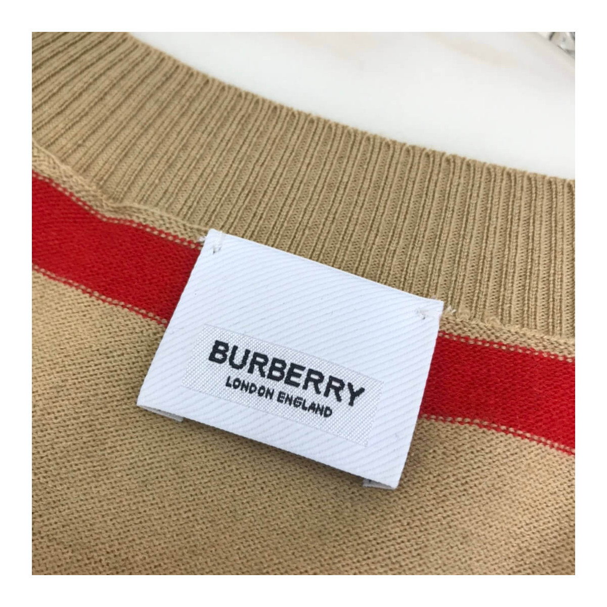 Burberry Icon Stripe Merino Wool Cardigan 80161691