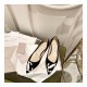 Jimmy Choo Love Flats Suede Pumps In Black and White Logo 231161