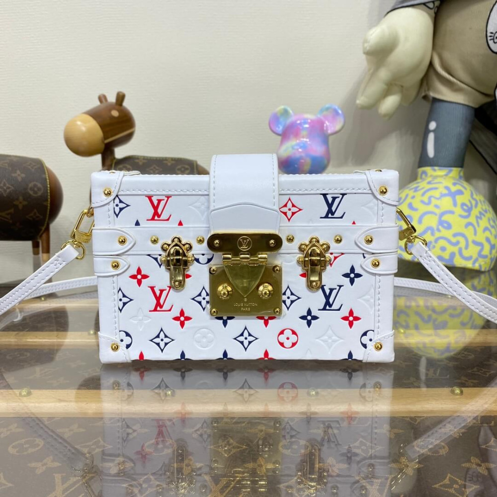 Louis Vuitton Petite Malle M23541 In Monogram Lambskin White