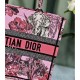 Christian Dior Book Tote Pink Multicolor Toile de Jouy Voyage Embroidery