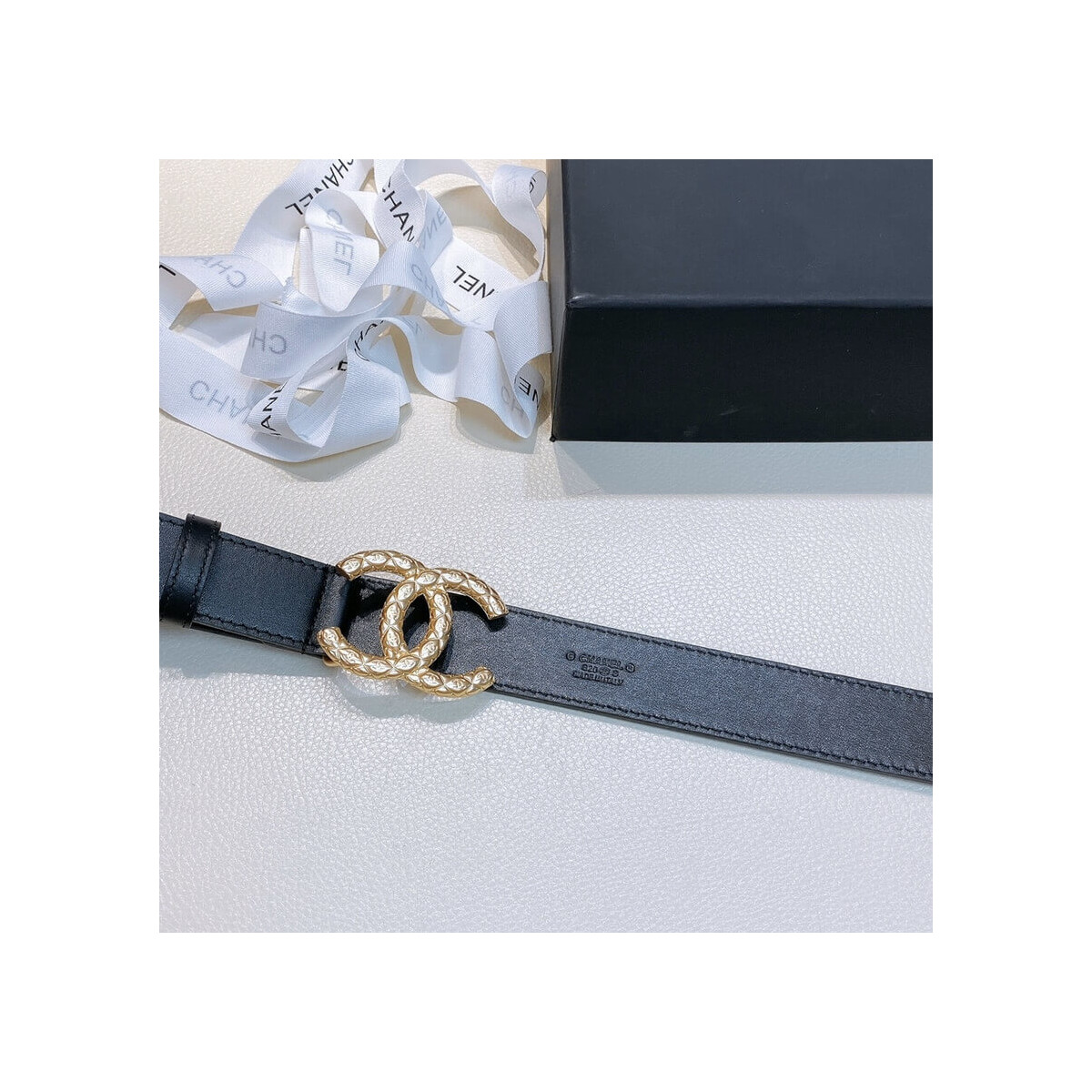 Chanel Calfskin CC Logo 3.0cm Belt 34168