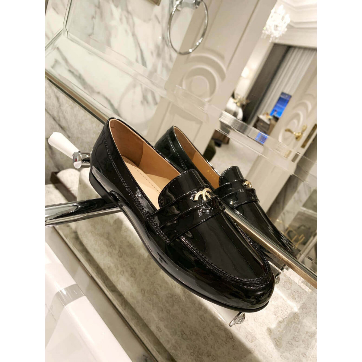 Chanel Patent Leather Loafers G35631