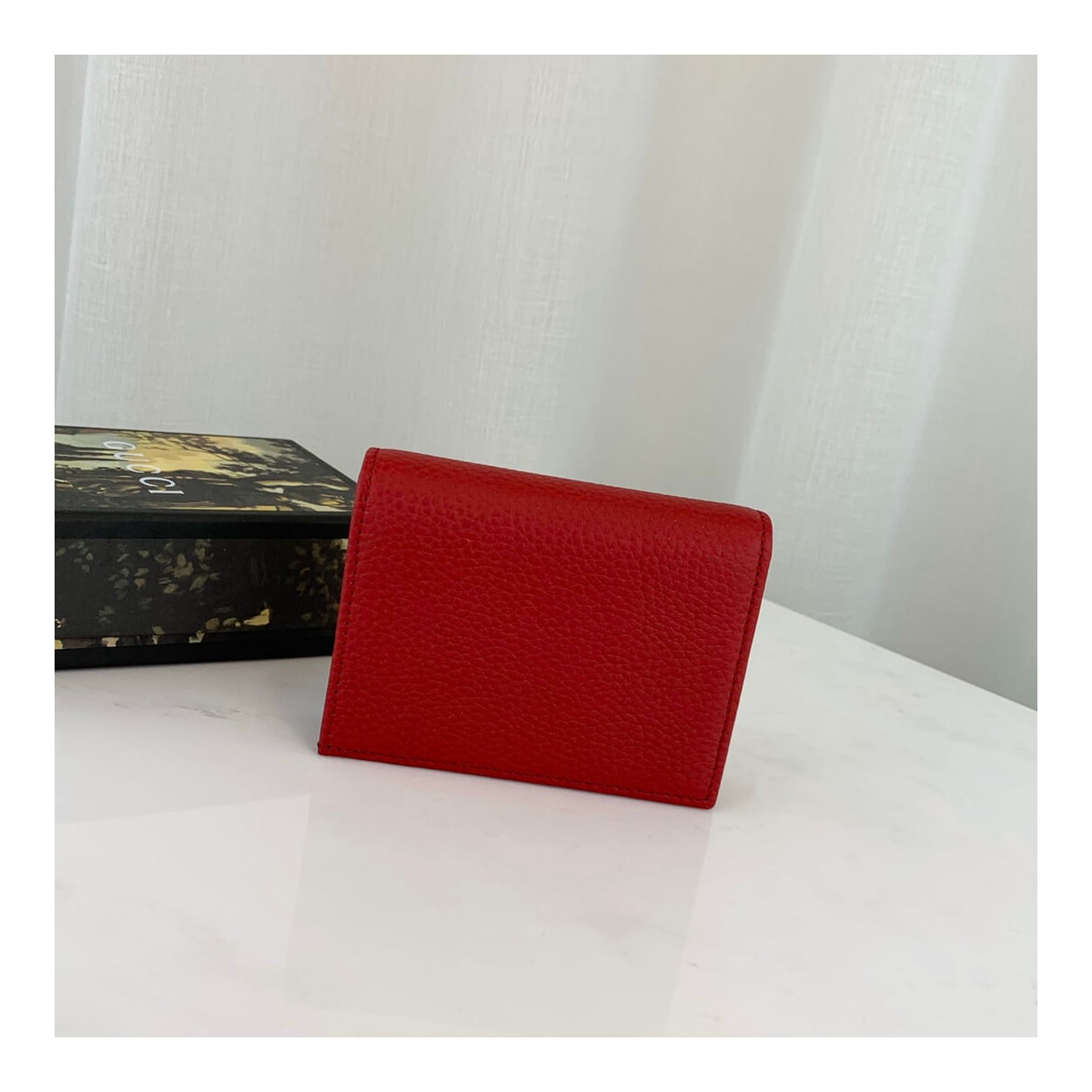 Gucci Leather Card Case Wallet 456126