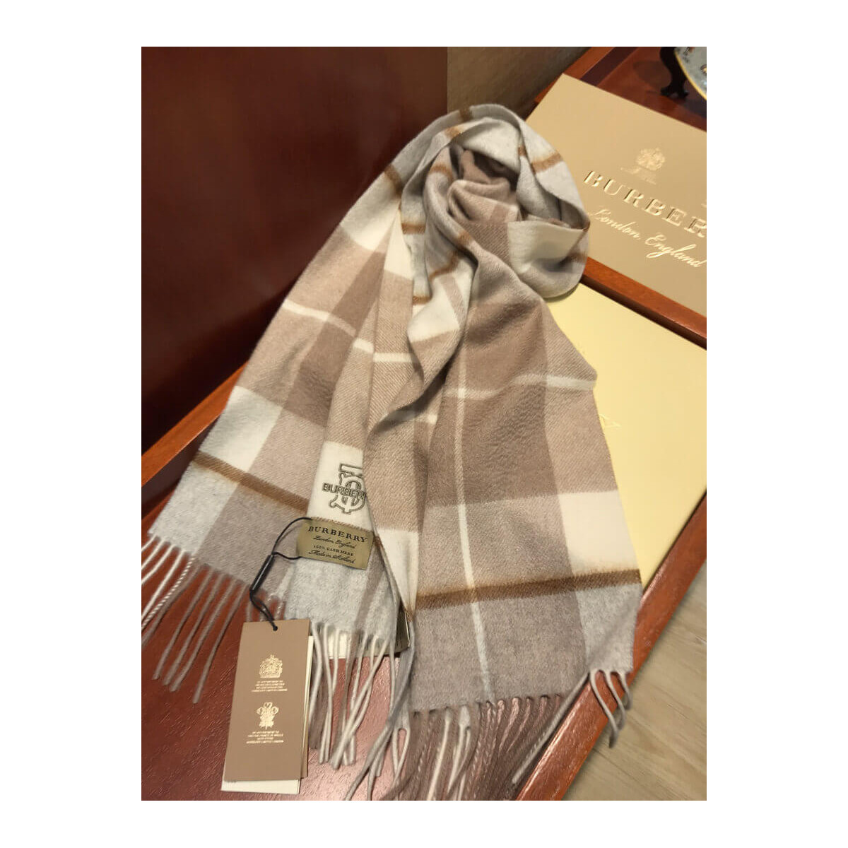 Burberry Unisex Check Wool Scarf 2403