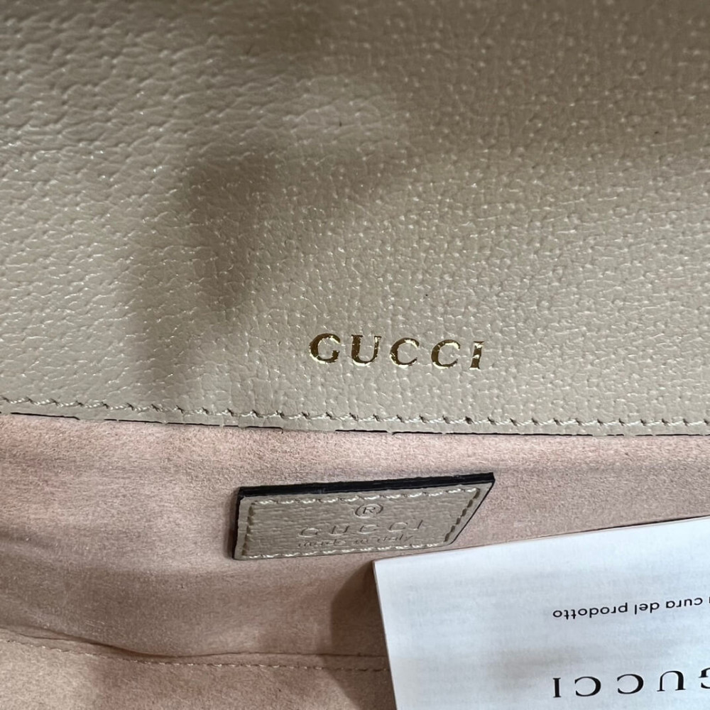 Gucci Horsebit 1955 GG Supreme Canvas Should Bag 735178 Oatmeal