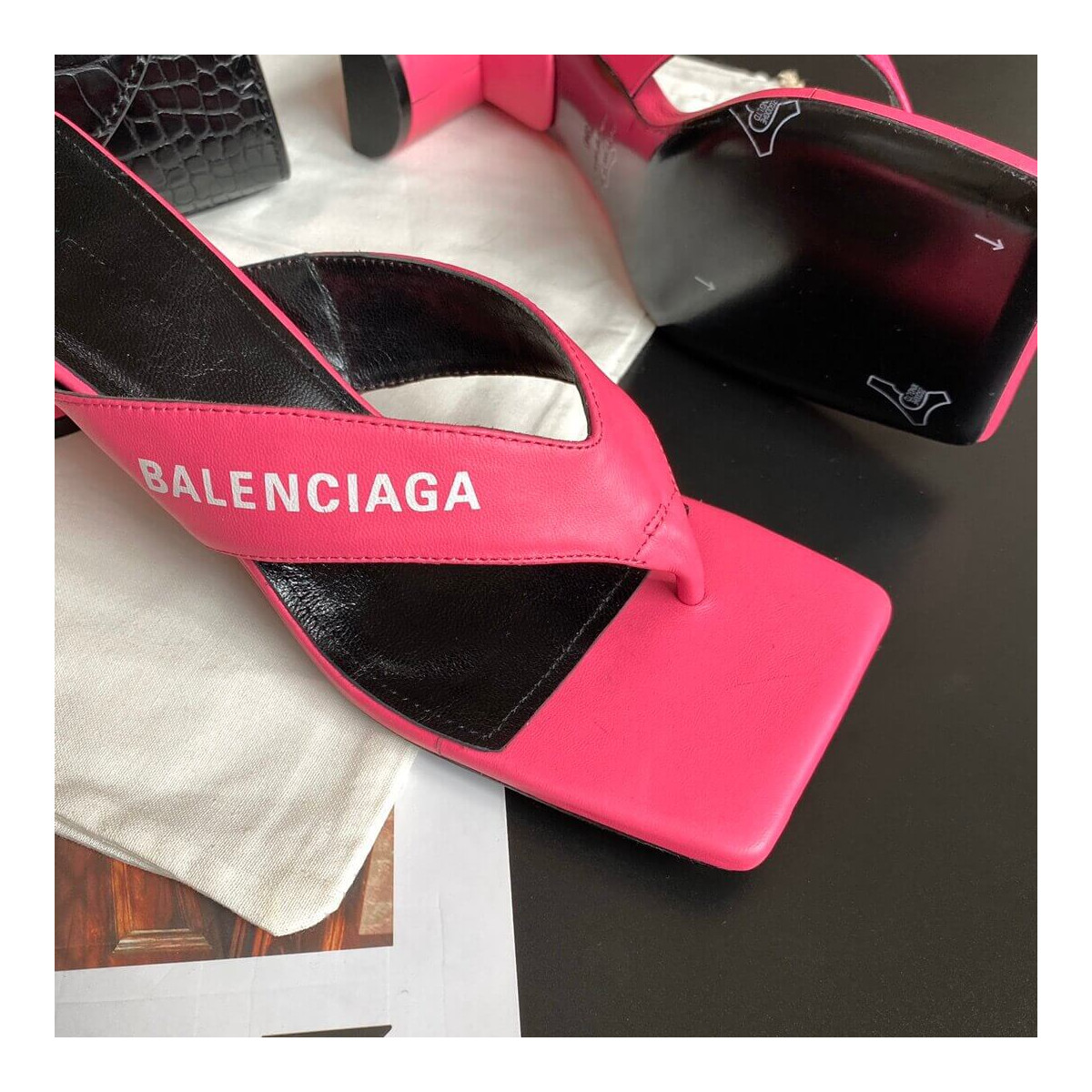 Balenciaga Logo T-bar sandals 434344