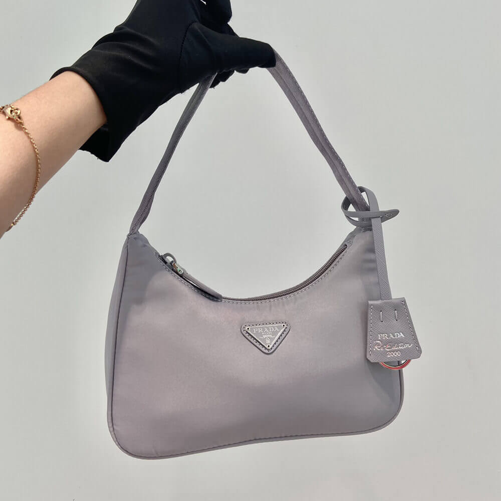 Prada Re-Edition 2000 Nylon Hobo Bag Wisteria 1NE515