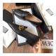 Gucci Leather Loafer with Double G 602496 Black