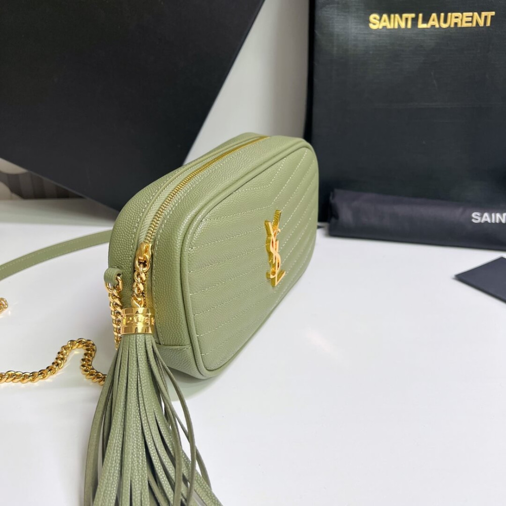 Saint Laurent Mini Lou Grain Leather Camera Bag 612579