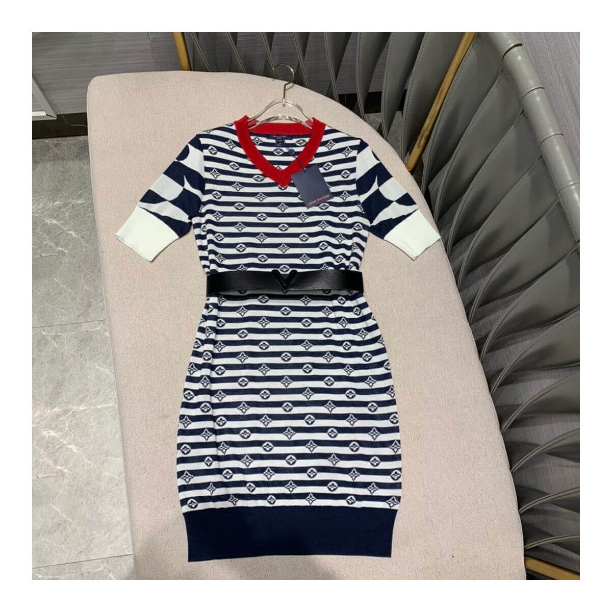 Louis Vuitton LV Escale Sailor Style Dress 1A7TH3