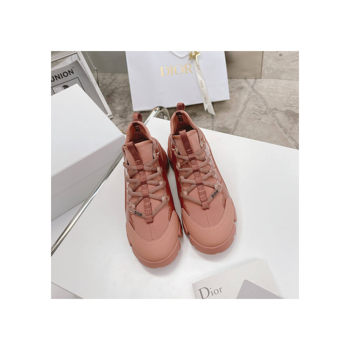 Christian Dior D-Connect Sneaker Dark Nude Technical Fabric K222