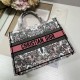 Dior Book Tote White and Pastel Pink Butterfly Around The World Embroidery