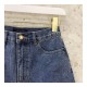 Louis Vuitton Stretch Denim Mini Shorts 1A82VK