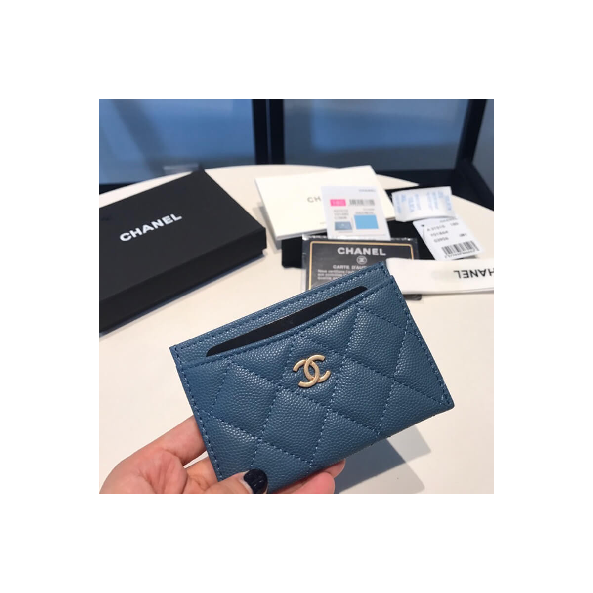 Chanel Grainy Calfskin Classic Card Holder A31510