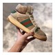 Gucci Screener GG High-Top Sneaker 563730 Green