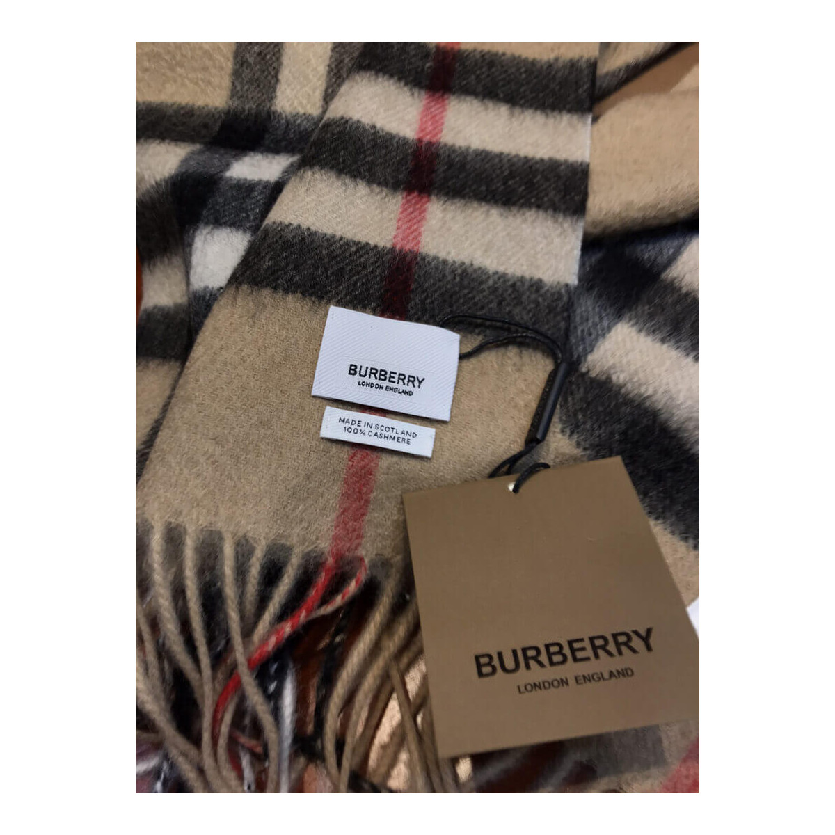 Burberry The Classic Check Cashmere Scarf 80181731 Beige