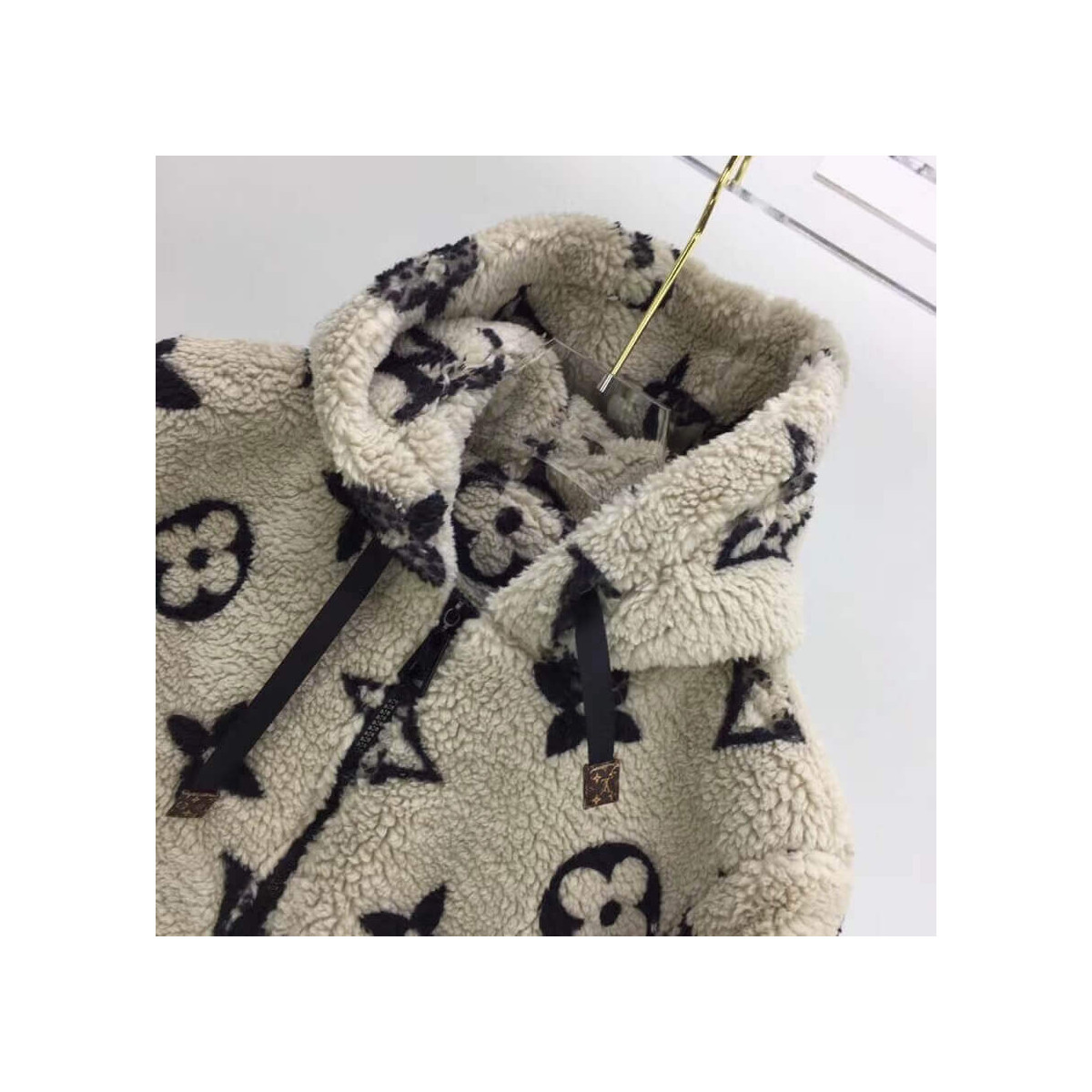 Louis Vuitton 2020FW Monogram Flower Shearling Hoodie