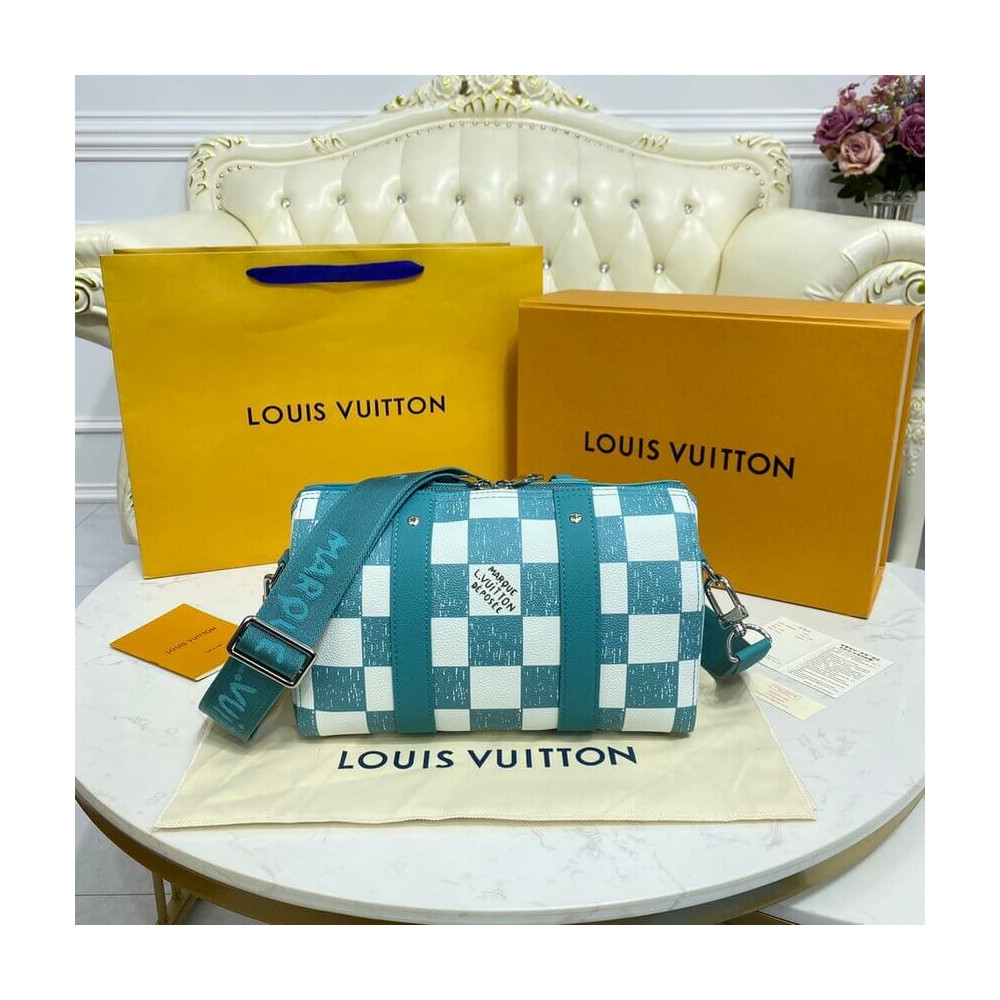 Louis Vuitton Damier Pattern City Keepall in Blue N50076