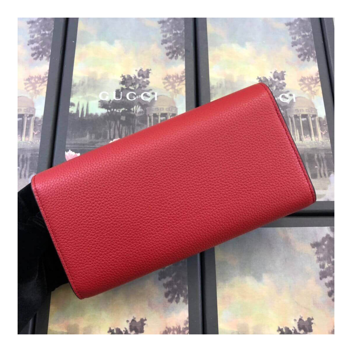 Gucci Zumi Grainy Leather Continental Wallet 573612